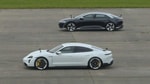 В сети сравнили в гонке самые быстрые электромобили — Lucid Air Performance и Porsche Taycan Turbo S