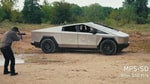 Tesla Cybertruck выдержал расстрел из пистолета Glock и автомата Томпсона