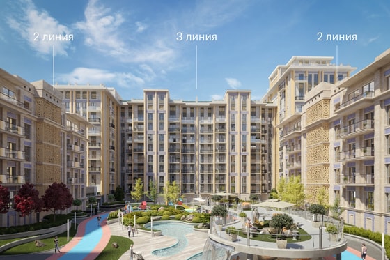 Вид с первой линии во двор