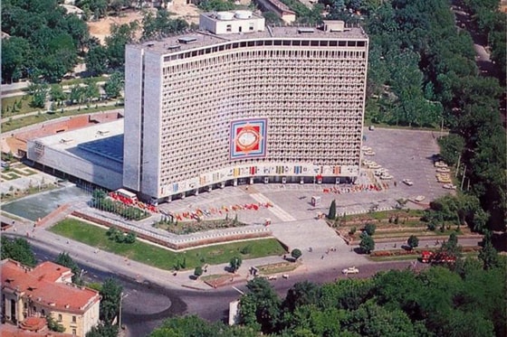 Гостиница «Узбекистан», вид сверху