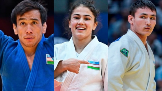 На фото Достон Рузиев, Диёра Келдиёрова и Сардор Нуриллаев / НОК