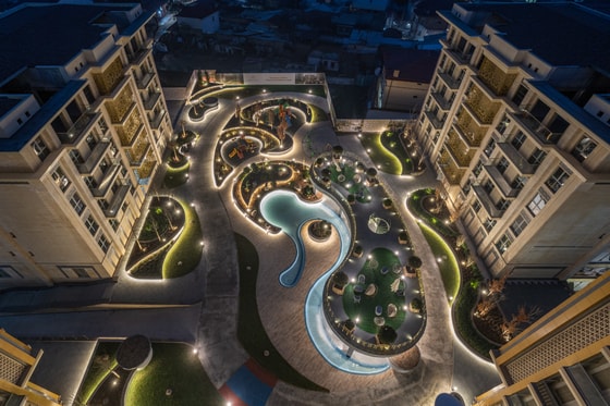 Готовый двор блока D.