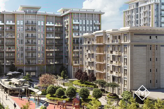 Вид во двор из апартаментов первой линии. Блок С.