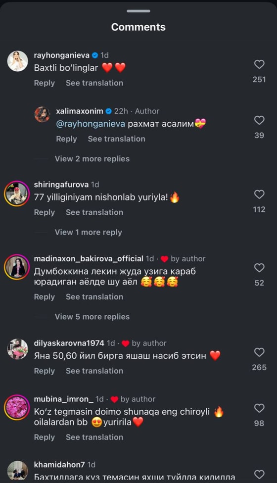 Фото: Instagram @xalimaxonim