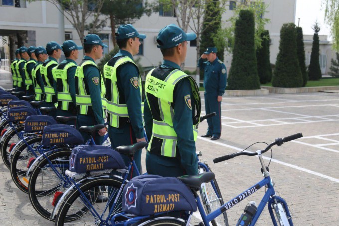 В Намангане создали первую велопатрульную службу