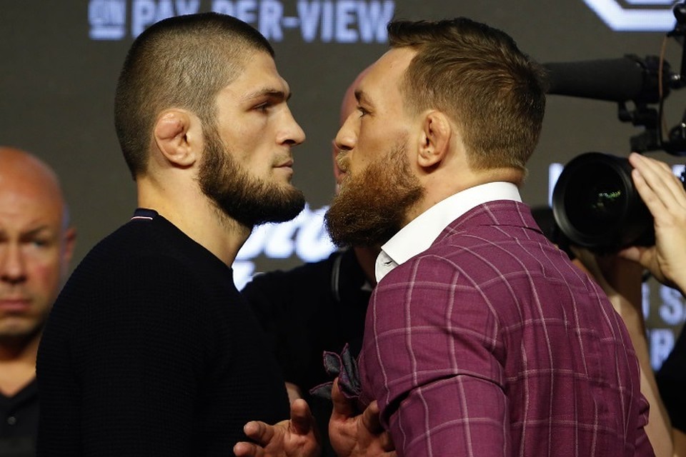 Макгрегора и Нурмагомедова впервые столкнули лицом к лицу (видео)