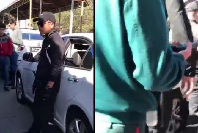 На Сергелийском авторынке задержали стрелявшего из пистолета мужчину (видео)