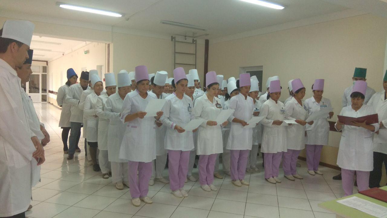 В Сырдарье вслед за фермерами поклялись врачи (фото)