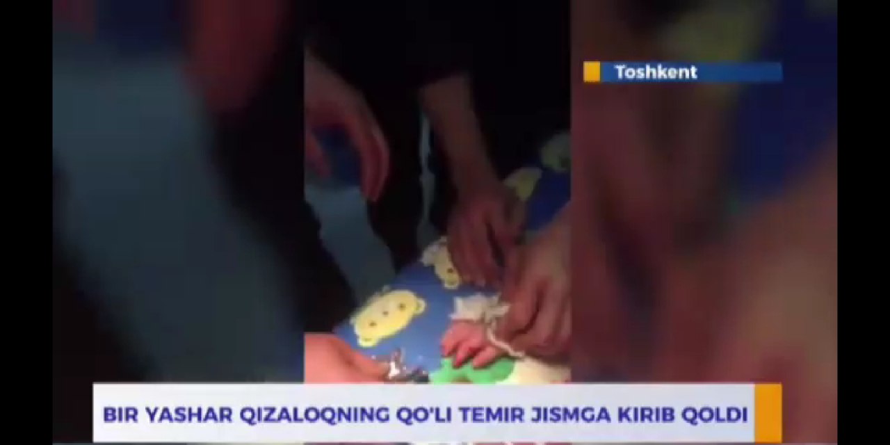 В Ташкенте МЧСники высвободили палец годовалой девочки болгаркой (видео)