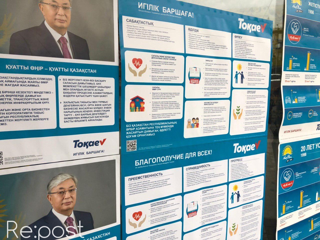 Exit Poll: Токаев набрал свыше 70% голосов и победил на выборах президента Казахстана