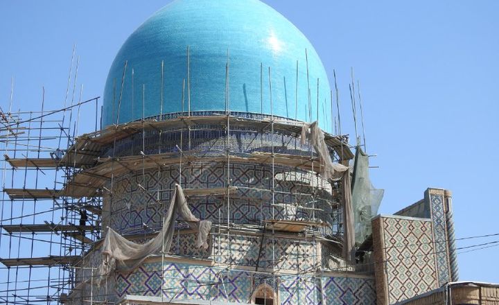 В Самарканде отреставрировали купол Тилля-Кори