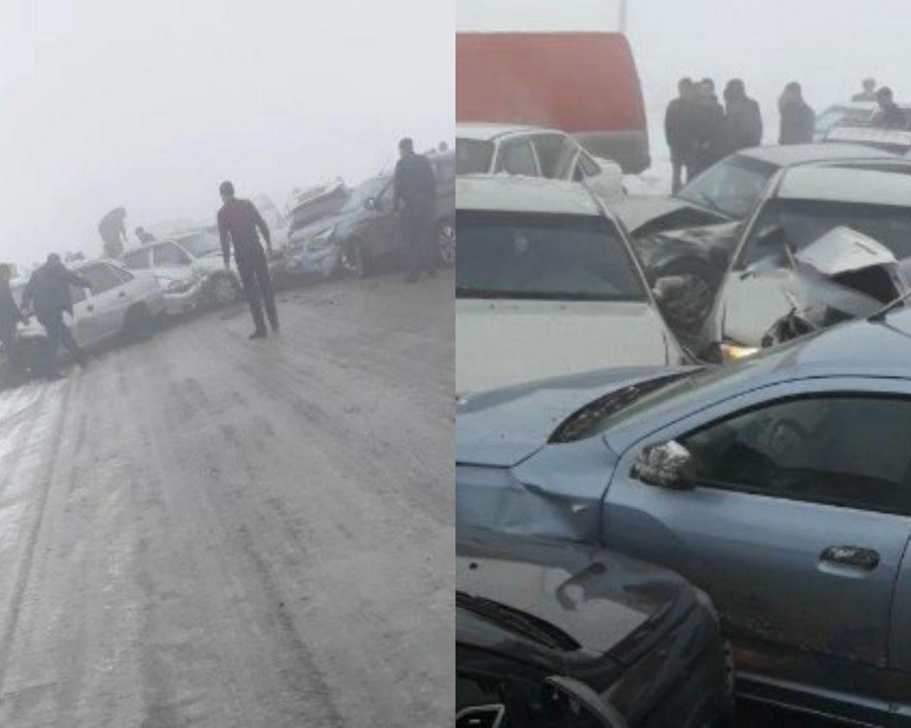 В Самарканде произошло крупное ДТП с участием десятков авто