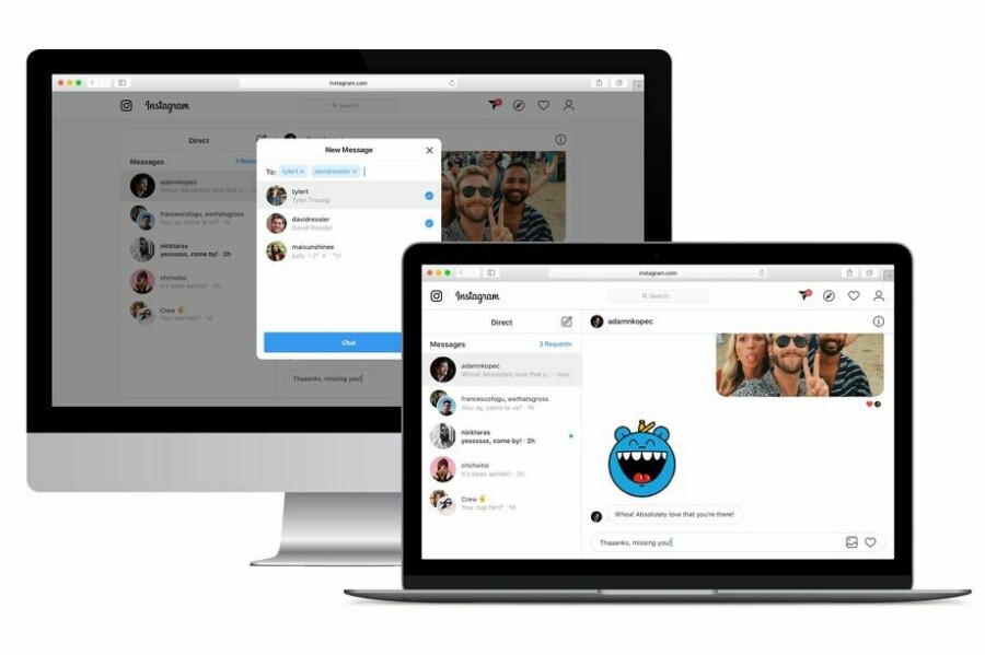 Instagram начал внедрять Direct в веб-версию