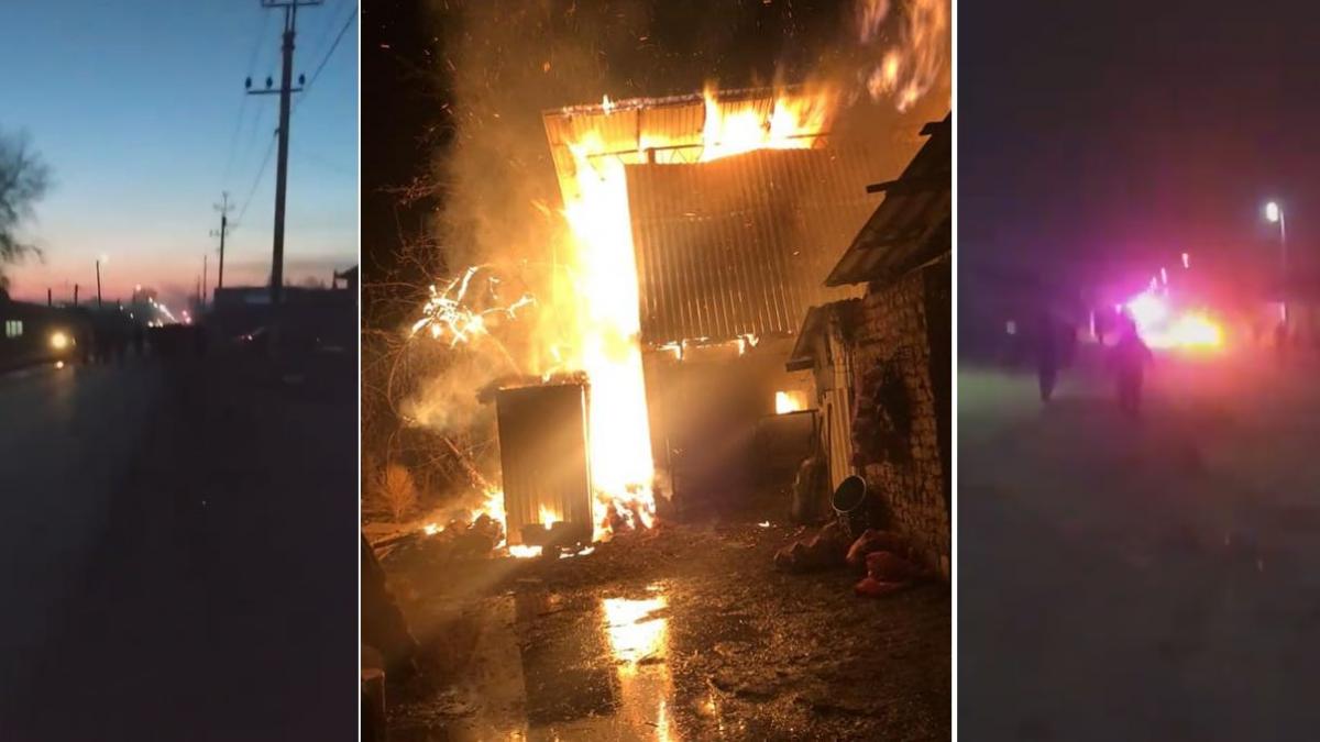 В Казахстане погоня за нарушителем закончилась погромами, стрельбой и пожарами