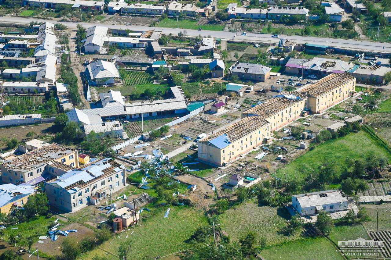 В Бухаре оценили сумму ущерба от сильного ветра