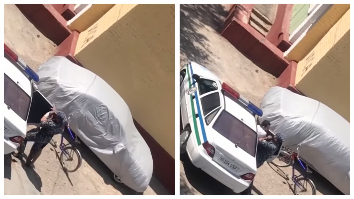 Велосипедист катался без какой-либо цели и был насильно посажен в автомобиль ОВД