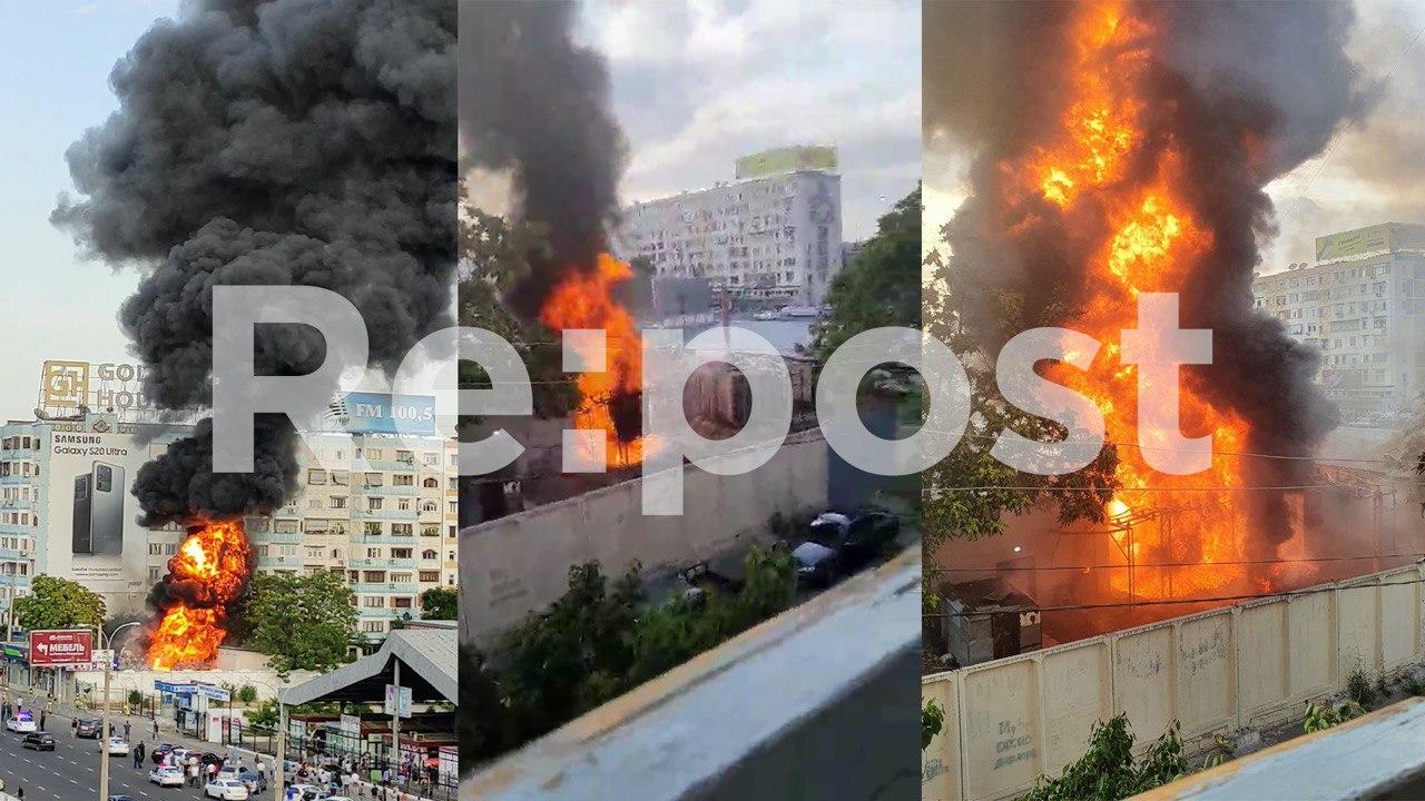 Стали известны подробности пожара возле Паркентского рынка