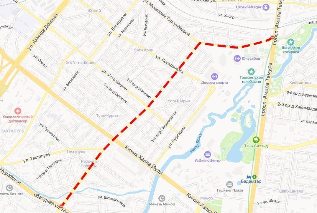 На одной из дорог в Юнусабадском районе проложат новый асфальт