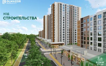 Строительство жилого комплекса Olmazor Business City в формате таймлапс-видео