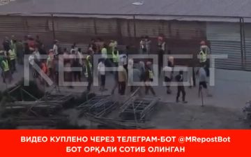 В Сергелийском районе строители устроили массовую драку и попали на видео