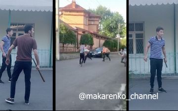 Парень похожий на сына хокима Алмалыка стал участником драки и попал на видео