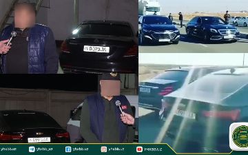 Нукусские автомобилисты устроили гонки на международной трассе