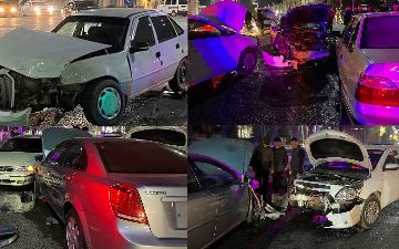 В Самарканде произошло ДТП с участием четырех автомобилей