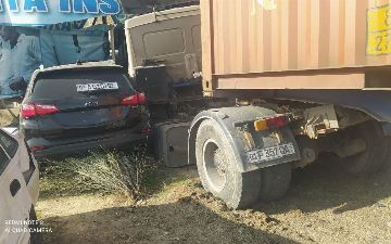 В Яшнабадском районе Chevrolet Exuinox столкнулся с КамАЗом