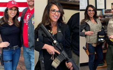 Конгрессвумен в США подключилась к онлайн-заседанию на фоне коллекции оружия