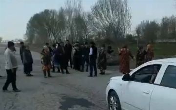 Жители Самаркандской области перекрыли дорогу из-за отсутствия света — видео