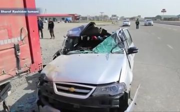 В Джизакской области «Нексия» влетела под грузовик