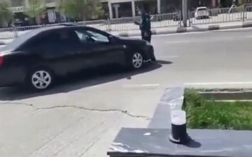 В Каракалпакстане водитель Lacetti хотел сбить инспектора ГАИ