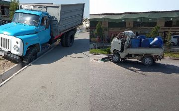 В Асаке водитель «Лабо» врезался в стоявший грузовик