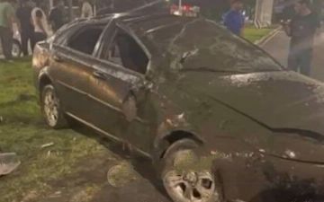 В Ташкенте автомобиль Lacetti перевернулся из-за высокой скорости