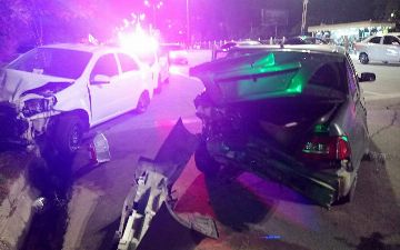 В Ташкенте на улице Мукими столкнулись две «Нексии»