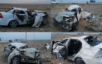 В Наманганской области Nexia вылетела с дороги. От машины ничего не осталось: есть погибший