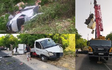 В Самаркандской области «вскипела» «ГАЗель» и провалилась в яму