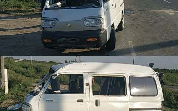 В Хорезмской области перевернулся «Дамас». Водитель сделал это, чтобы не сбить пешехода