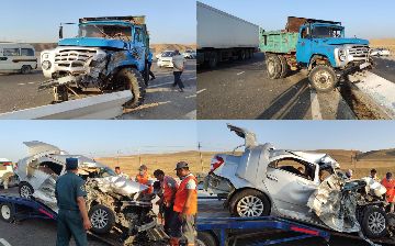 Смерть в серьезном ДТП: в Джизакской области столкнулись «Кобальт» и «ЗИЛ» - фото