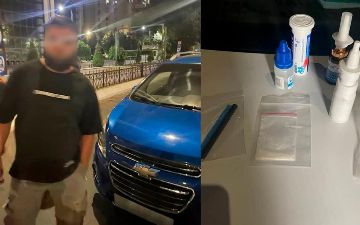 В Ташкенте неуклюжий водитель попытался сбежать от сотрудников ДПС, но не вовремя споткнулся и упал