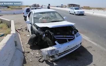 Уснул за рулем и пролил кровь людей: в Джизакской области «Ласетти» впечаталась в «Матиз» - фото