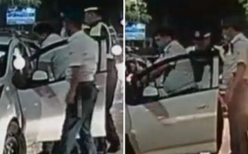 В Ташкенте у сотрудников ГАИ и водителя «Спарка» случилась потасовка – видео