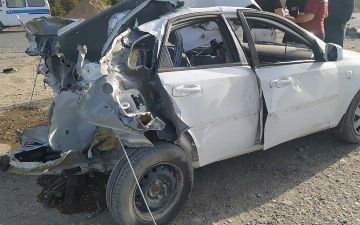 В Кашкадарьинской области в Lacetti на ходу «бахнул» газовый баллон