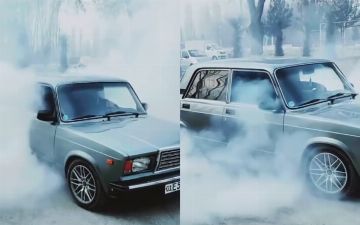 Узбекистанец изрядно помучил свою «семерку», делая дрифт — видео