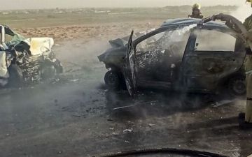 В Сурхандарье три человека сгорели заживо в Nexia-3