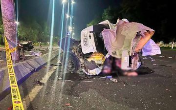 Spark на скорости влетел в столб на Чиланзаре: есть жертвы