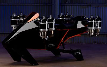 В США презентовали летающий мотоцикл, который разгоняется до 805 км/ч