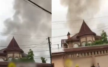 В Ташкенте загорелся жилой дом — видео