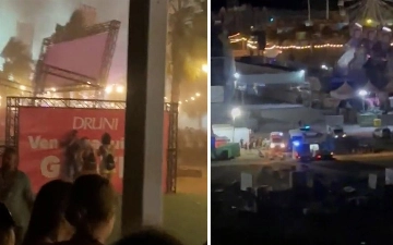 На фестивале в Испании обрушилась сцена: погиб один человек, 40 пострадали — видео