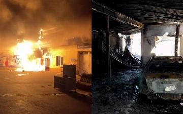 В Ташкенте ночью дотла сгорел популярный автосервис Autotuning uz — видео